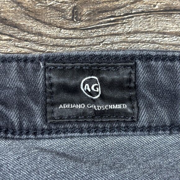 AG Adriano Goldschmied Jeans Womens 27 Black Legging Ankle Super Skinny Raw Hem - Picture 10 of 12